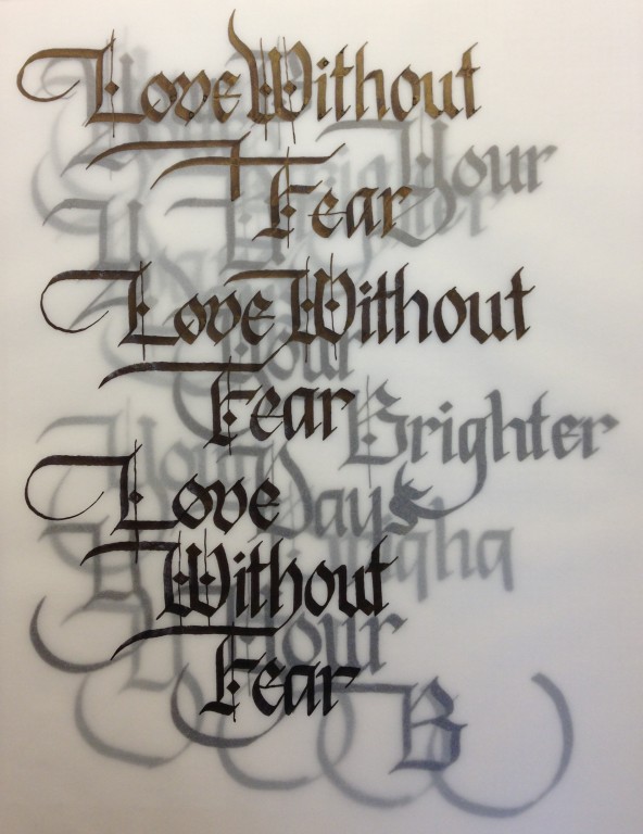 "Love Without Fear" Calligraphy