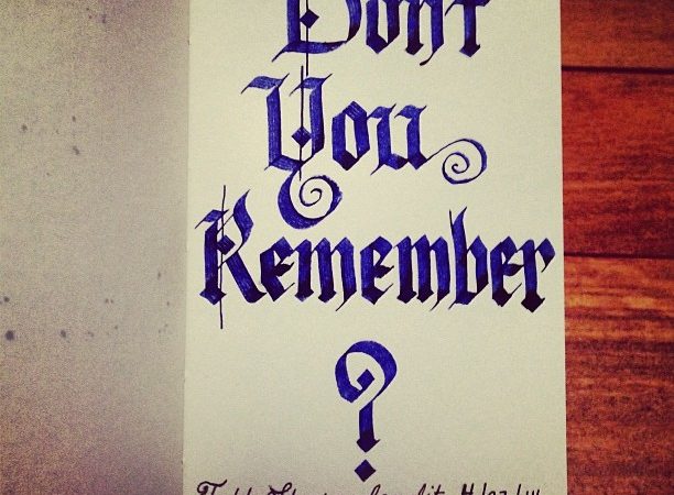 Don't You Remember?